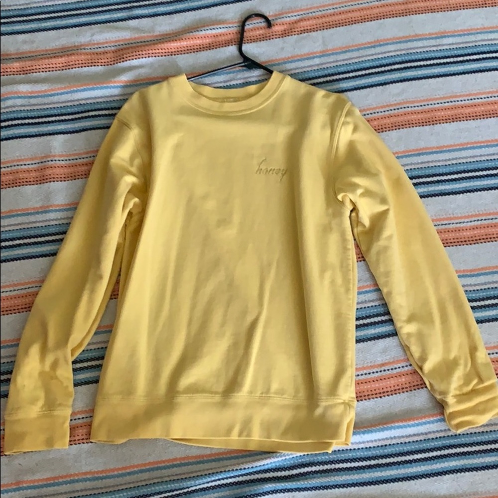 Brandy Melville yellow honey pull over